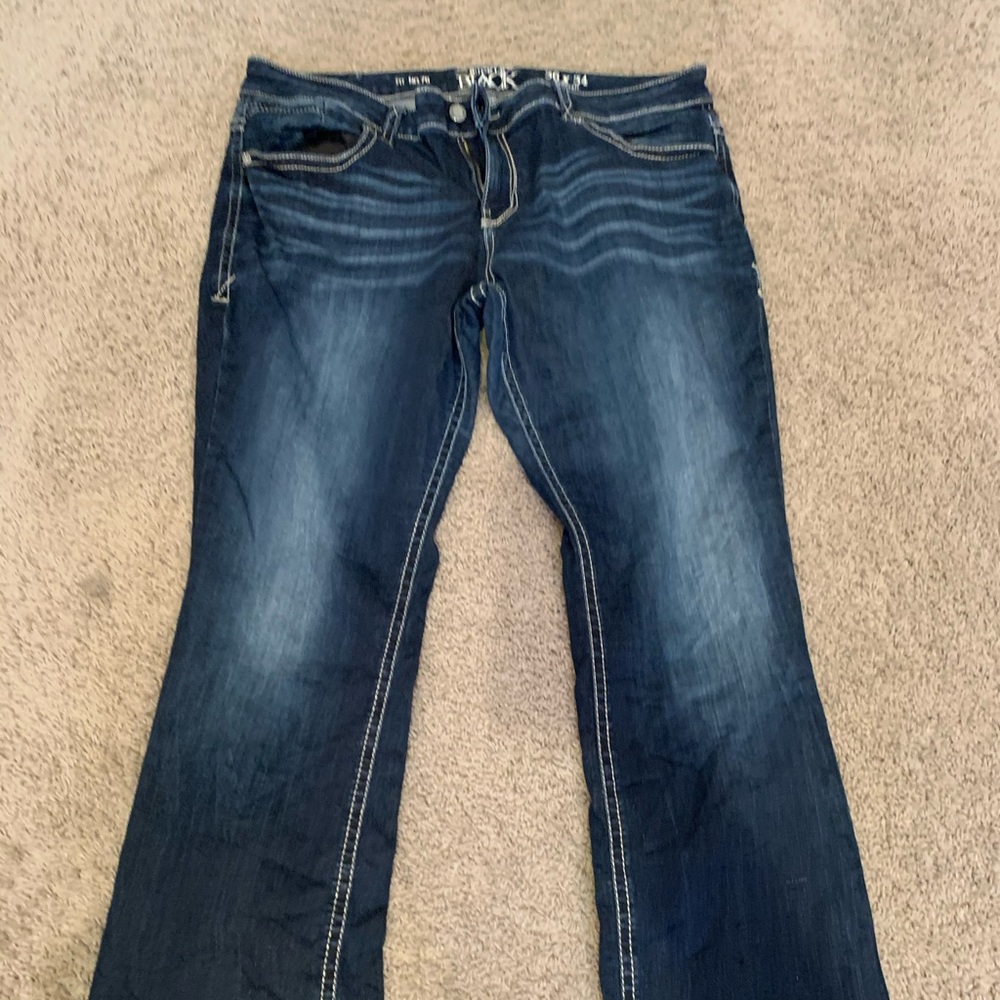 Women’s buckle black jeans